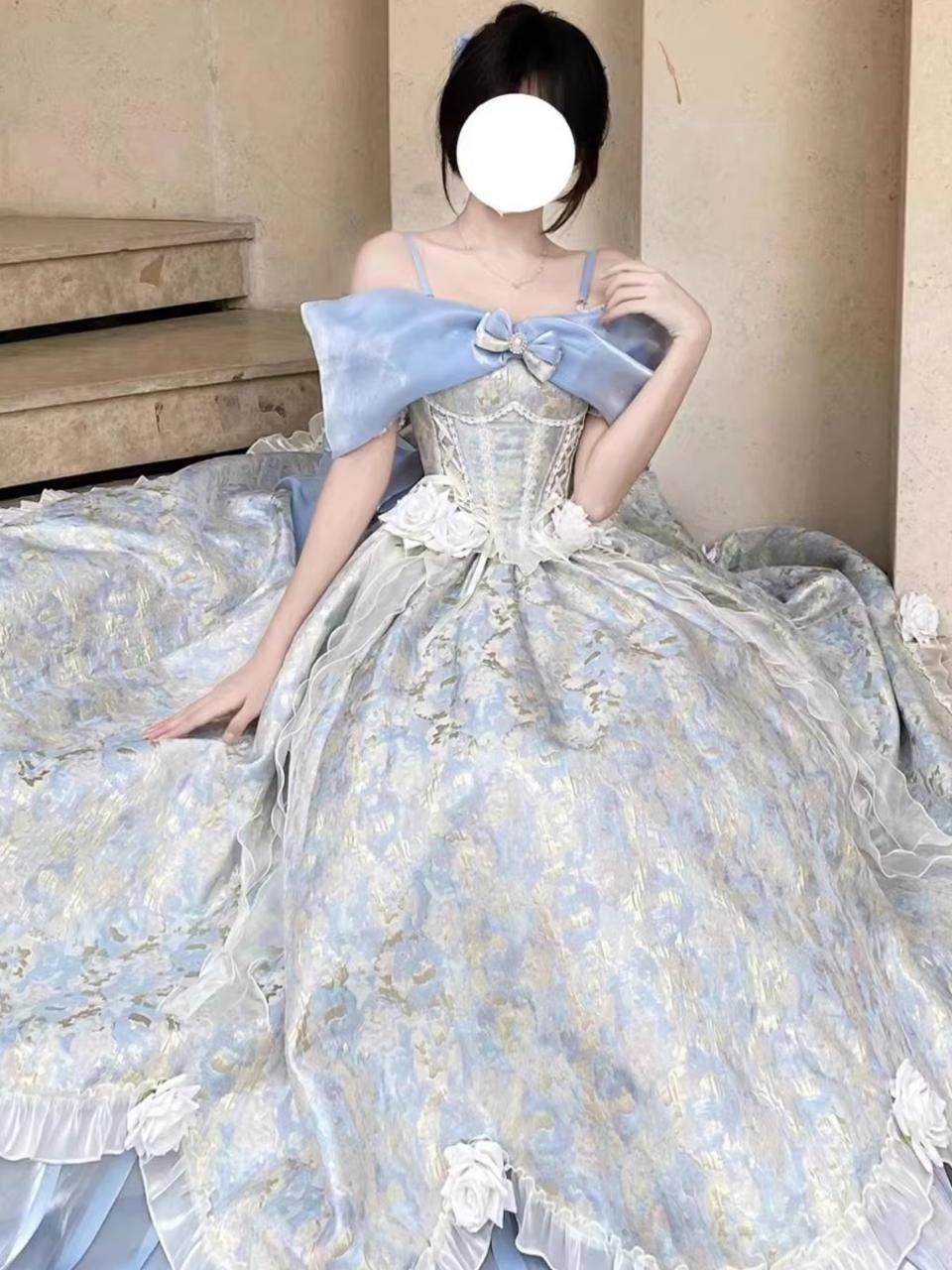 Grape Jelly Exquisite jacquard fabric princess dress dress