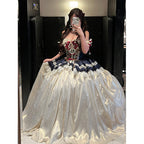 Full [Snow Daughter] Princess Coming-of-Age Ceremony Fairy Tale Birthday Theme Atmosphere Dress Long Dress