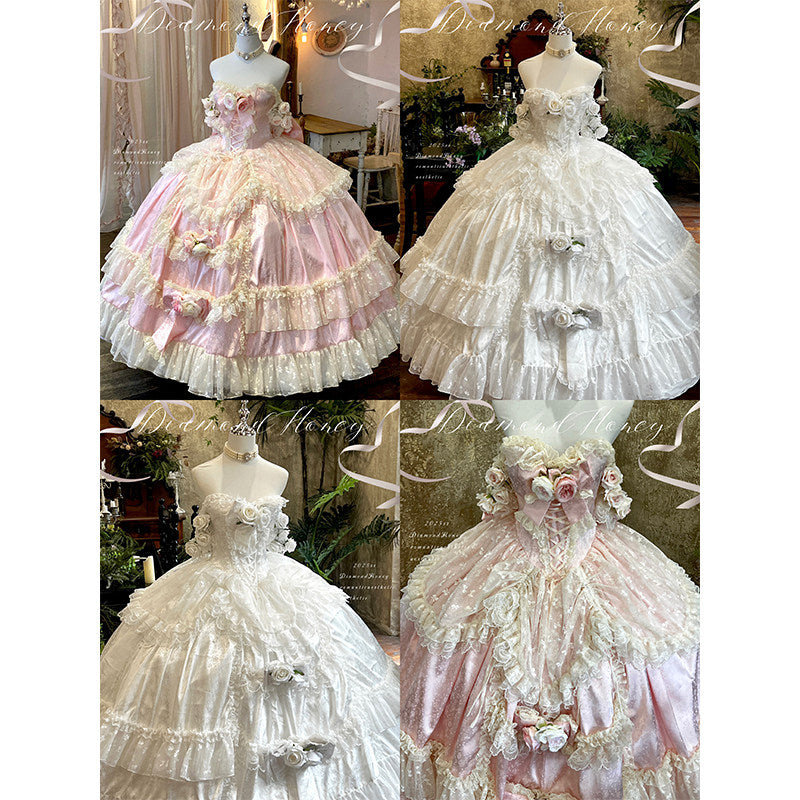 Autumn and winter long dresses, princess style coming-of-age ceremony wedding dresses, engagement toasts