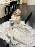 Grape Jelly Exquisite jacquard fabric princess dress dress