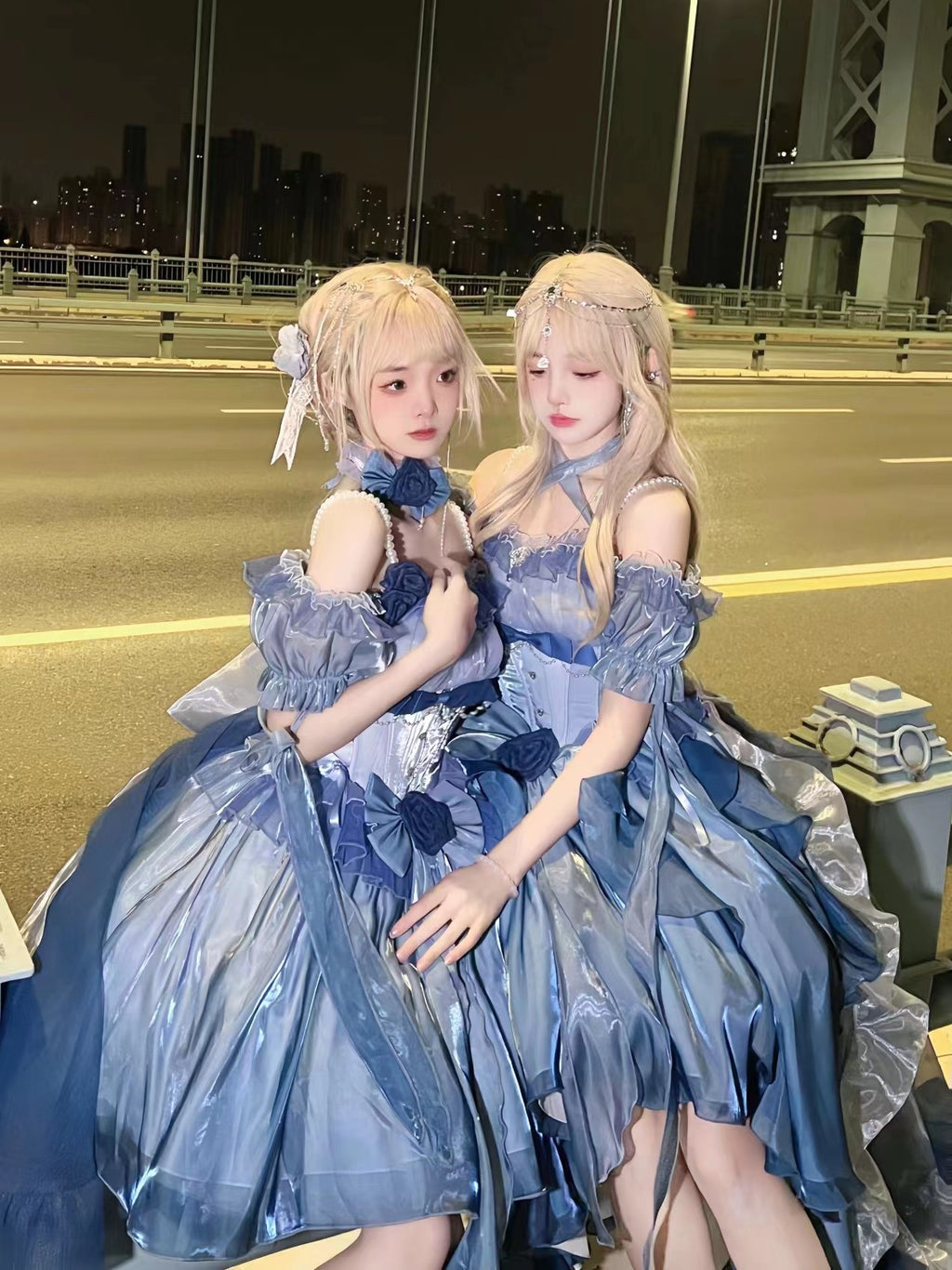 Meow Guo Sen Midsummer Dream Gradient Fairy Asymmetric Skirt