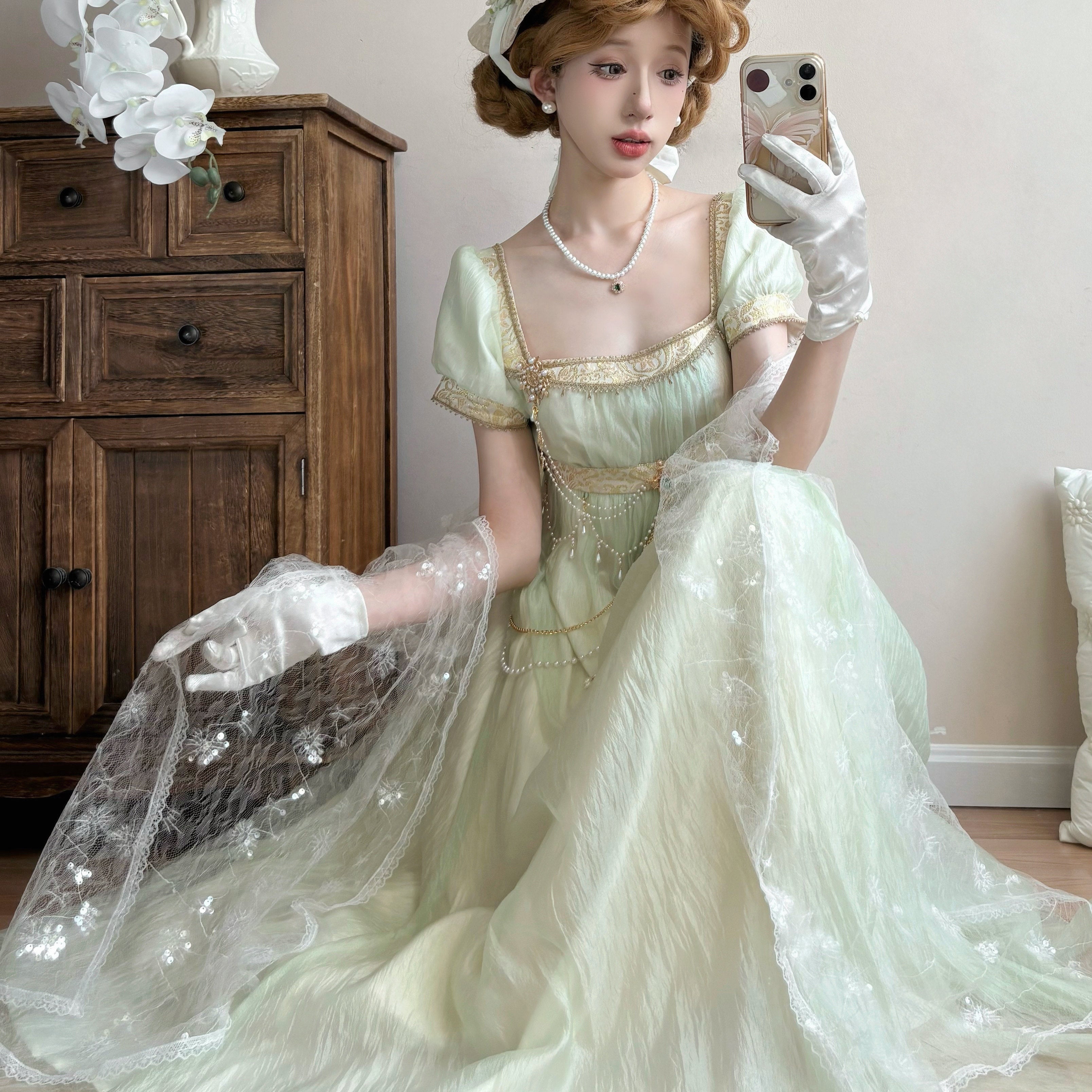 Sand and Wei Jing Poem Original Retro Court Imperial Skirt