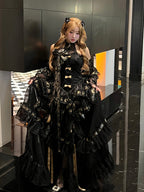 Full style Final [Obsidian Dinner] Gothic Dress Birthday Coming-of-Age Ceremony Evening Dress Long Dress