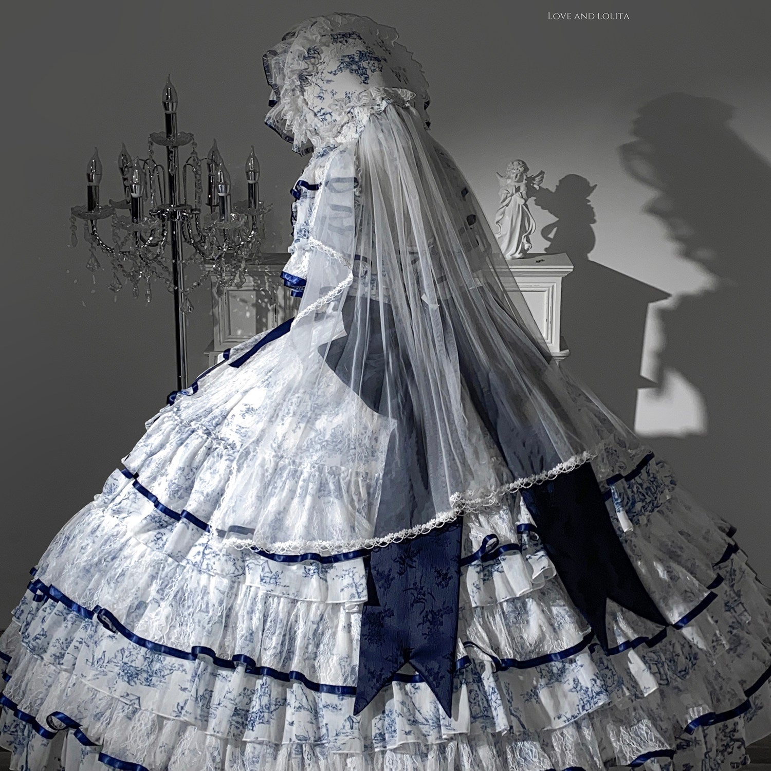 sleepless lolita rain fall celadon sp spring and summer short sleeve fishbone original bridal dress