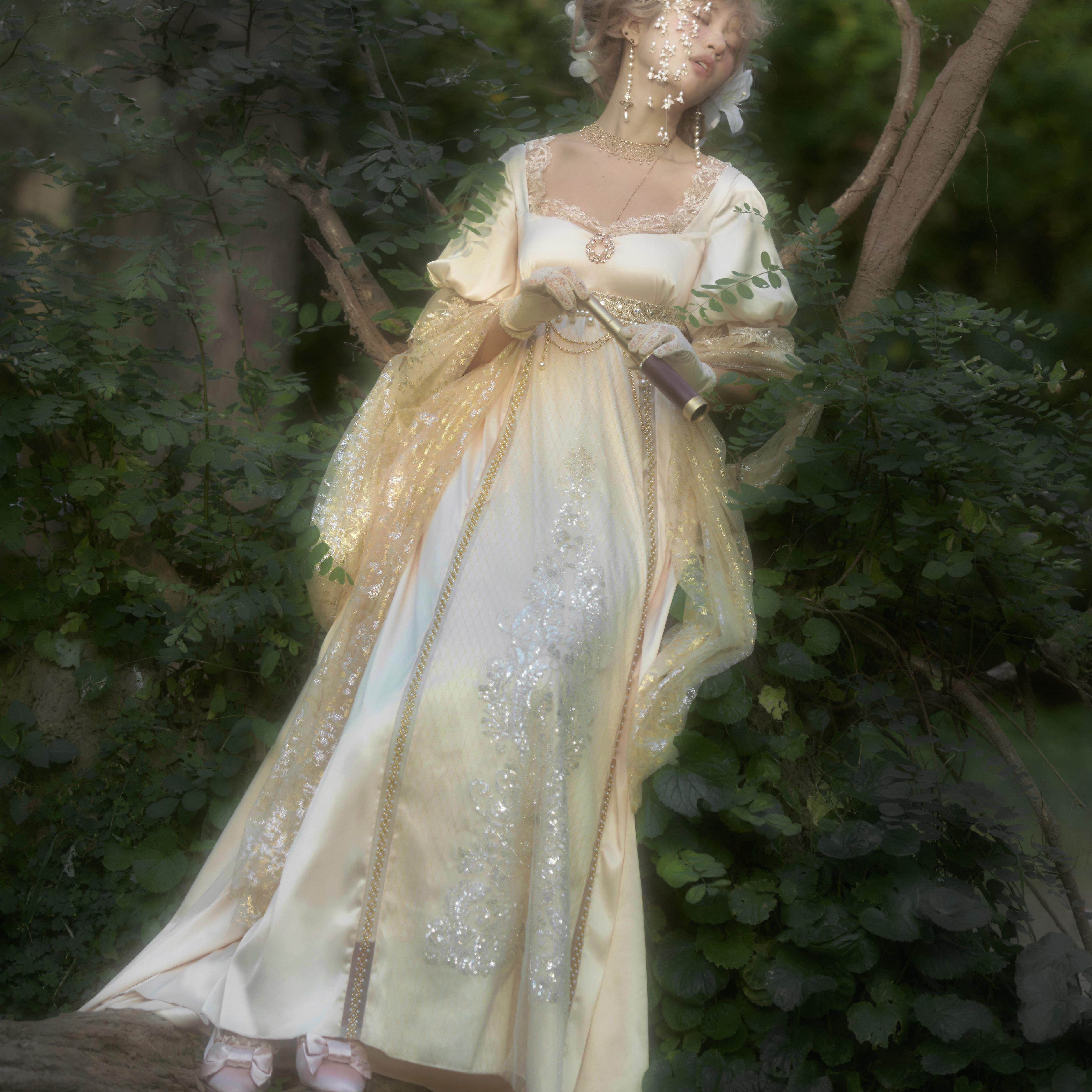 Vintage Imperial Skirt Lolita style nail bead decoration European gorgeous style