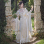 Luna Manor Retro Gorgeous Imperial Dress Elegant Heavy Painting Dress Skirt