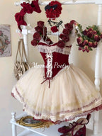 Moonlight poetry antique ballet series rose will vintage red velvet ballet lolita