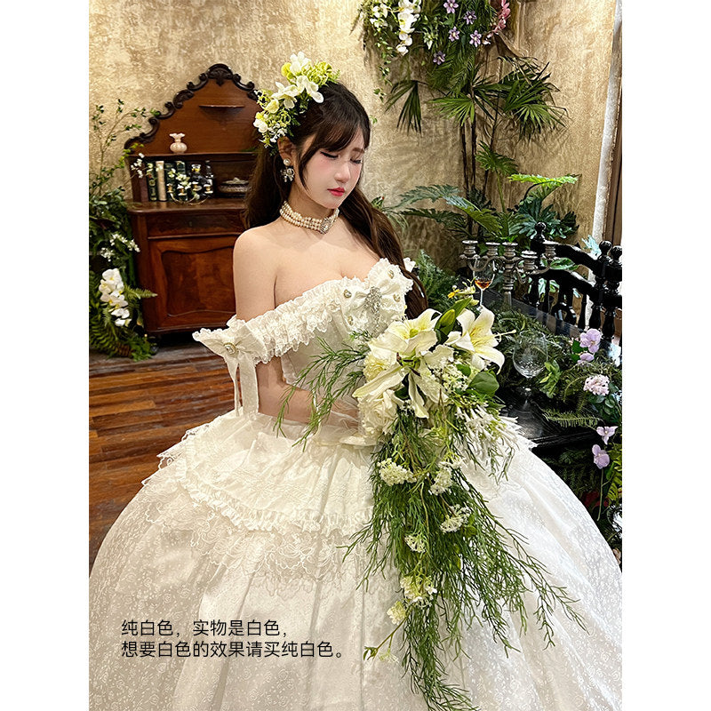 Romantic Commemorative Ceremony Anniversary Coming-of-Age Ceremony Can Be Engaged and Wear a Small Dress Skirt