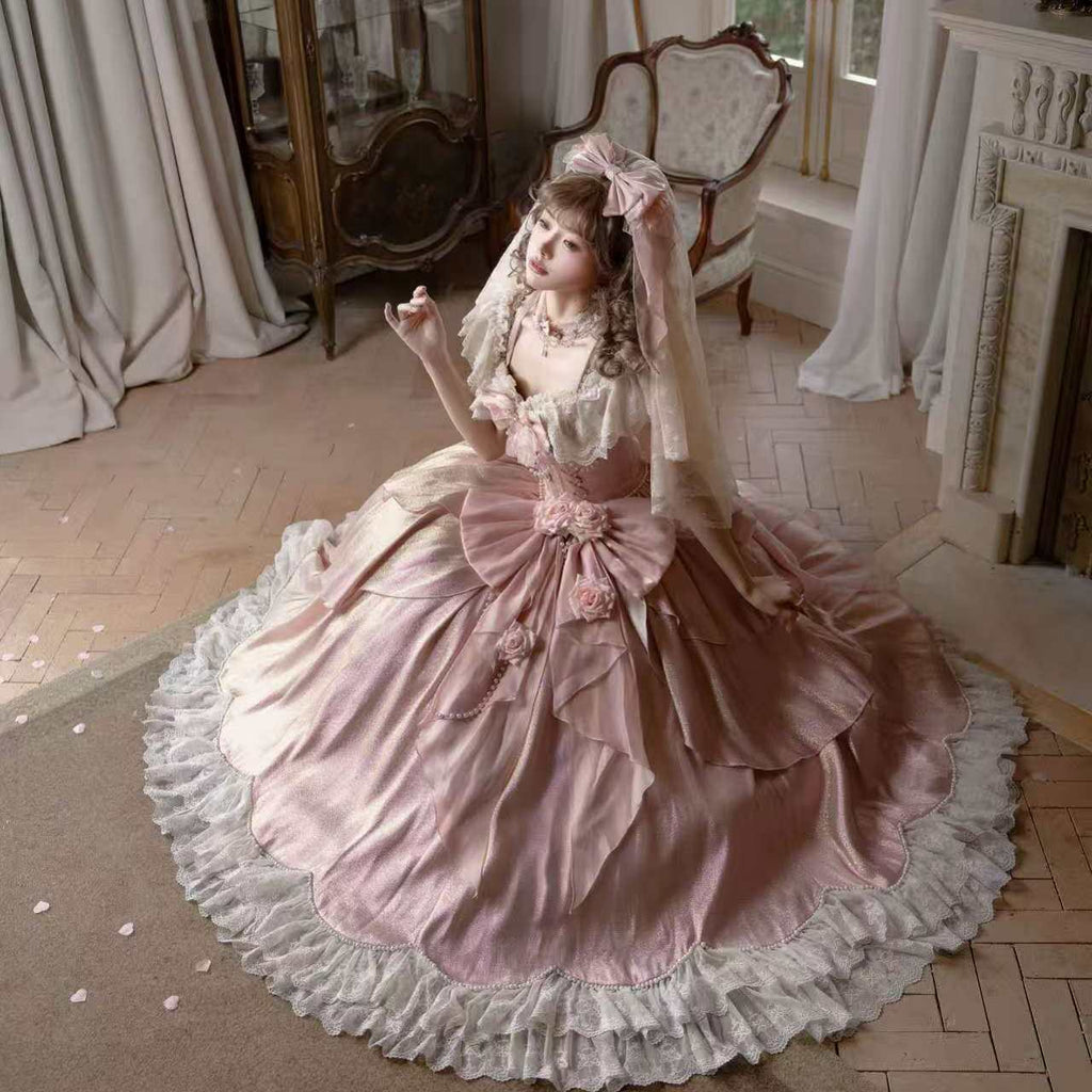 Rose Festival Original Lolita Princess Dress White Tea Floral Wedding