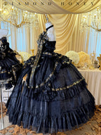 Full style Final [Obsidian Dinner] Gothic Dress Birthday Coming-of-Age Ceremony Evening Dress Long Dress