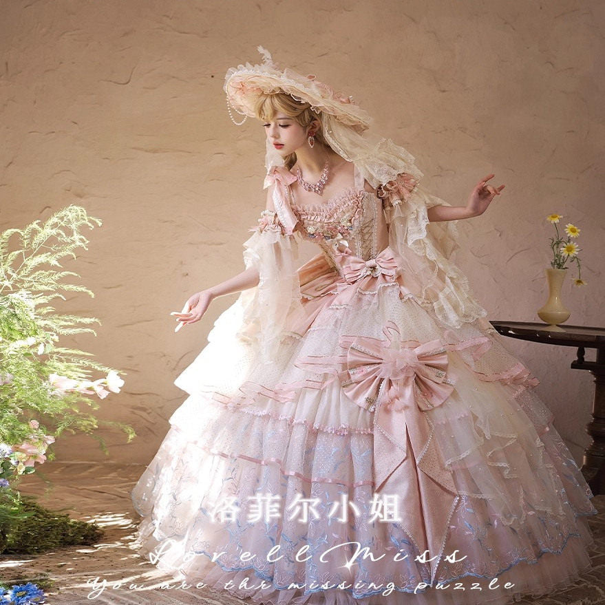 Lophiel Miss Lu Kemi original design long bride Lolita princess dress