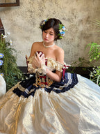 Full [Snow Daughter] Princess Coming-of-Age Ceremony Fairy Tale Birthday Theme Atmosphere Dress Long Dress