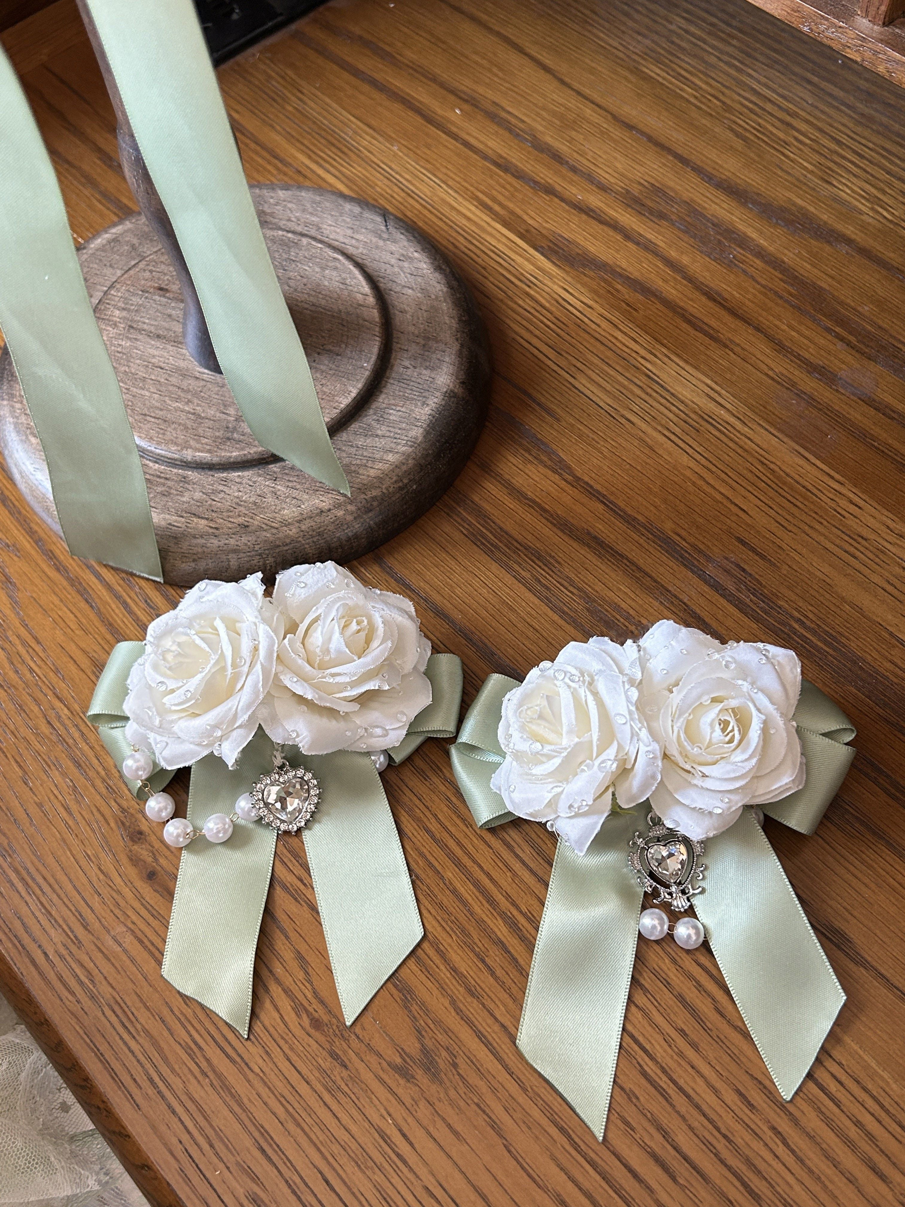 Peach White Tea Elegant Lily of the Valley Lolita OP Dress