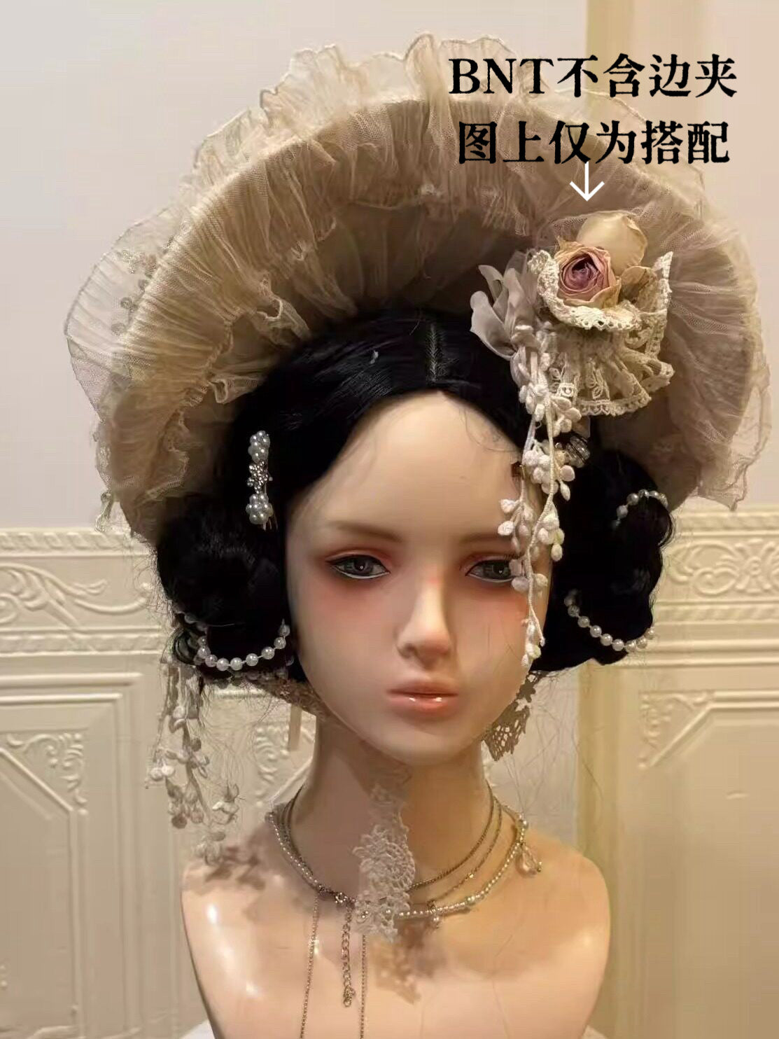 Tail [Little Rose] QUEENSWORDS Imperial Dress Pure Cotton Pavé Embroidered Antique Sense Embroidery