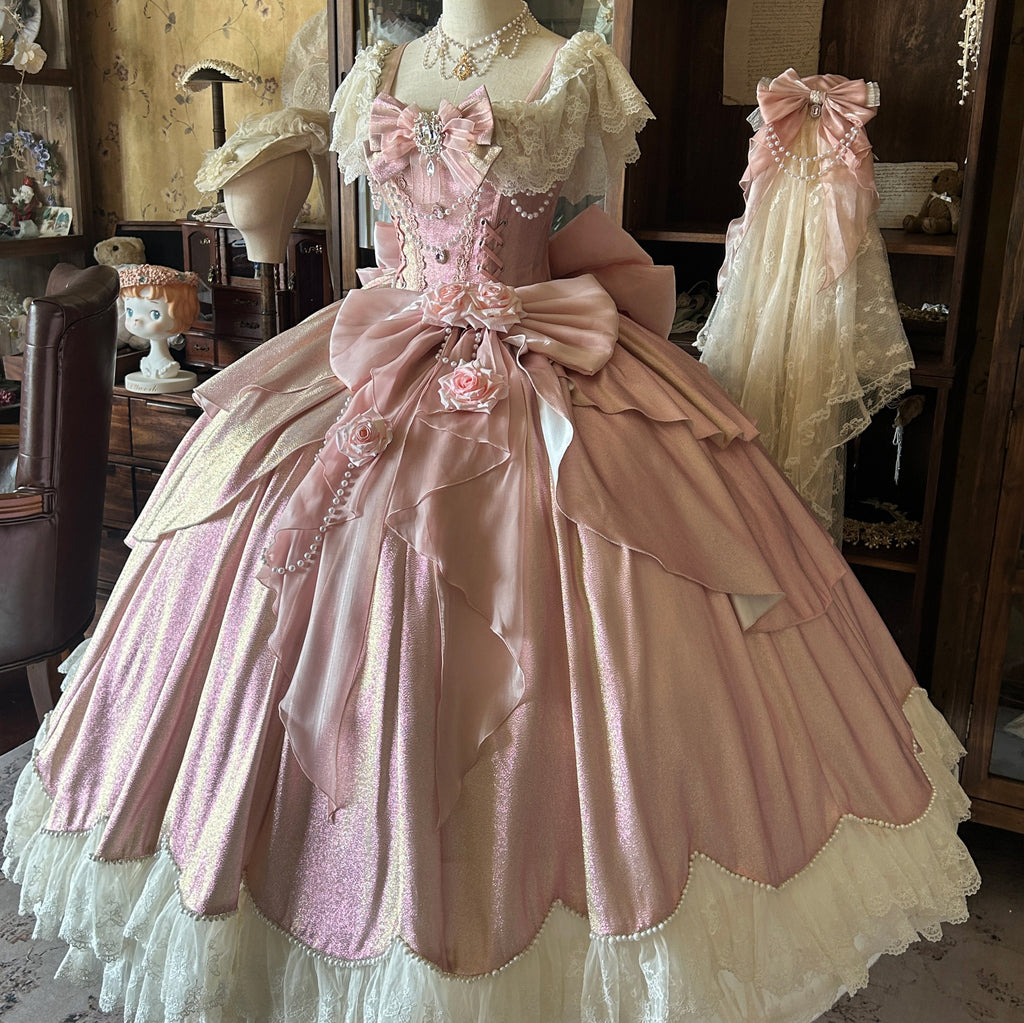 Rose Festival Original Lolita Princess Dress White Tea Floral Wedding