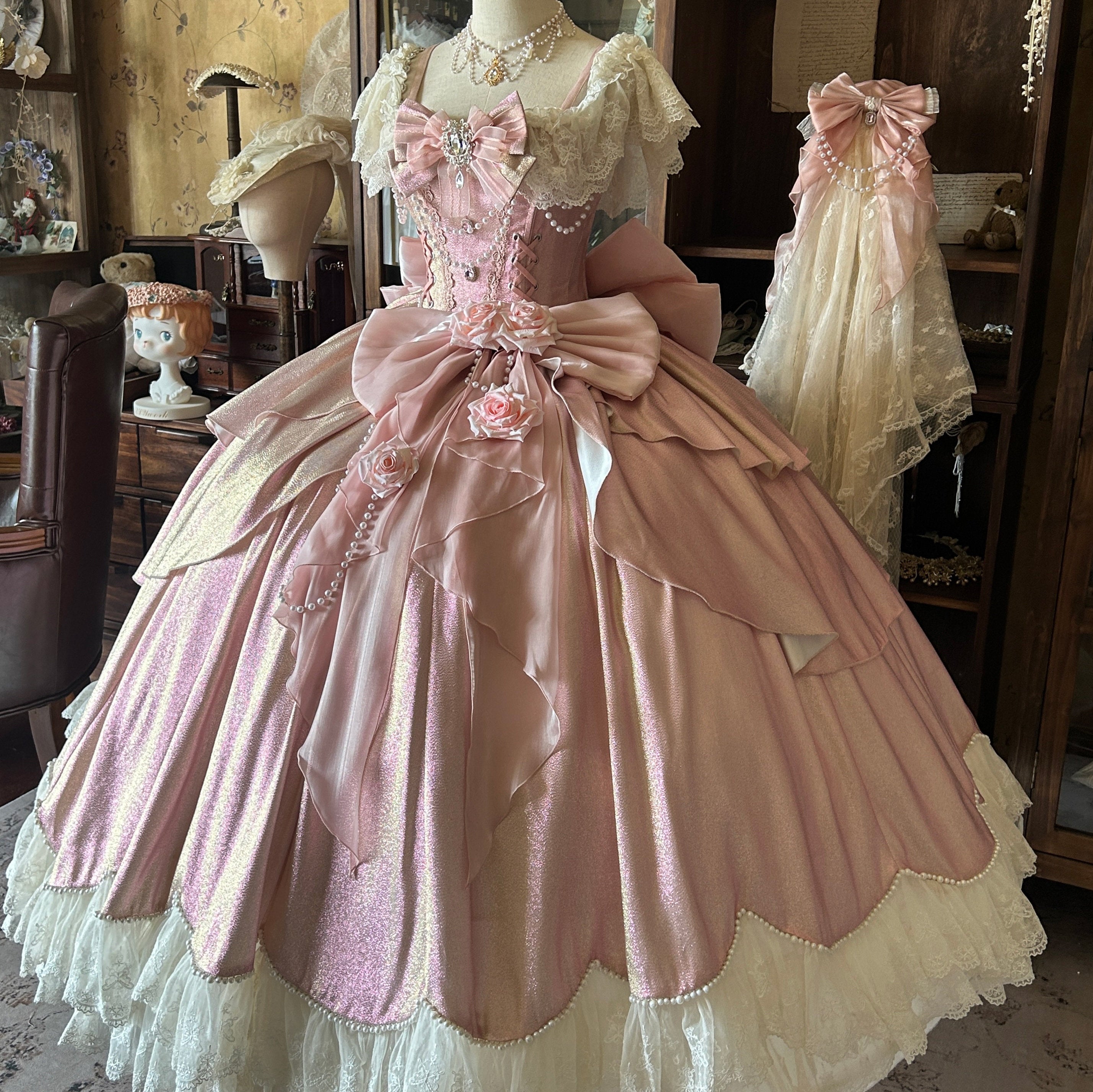 Rose Festival Original Lolita Princess Dress White Tea Floral Wedding