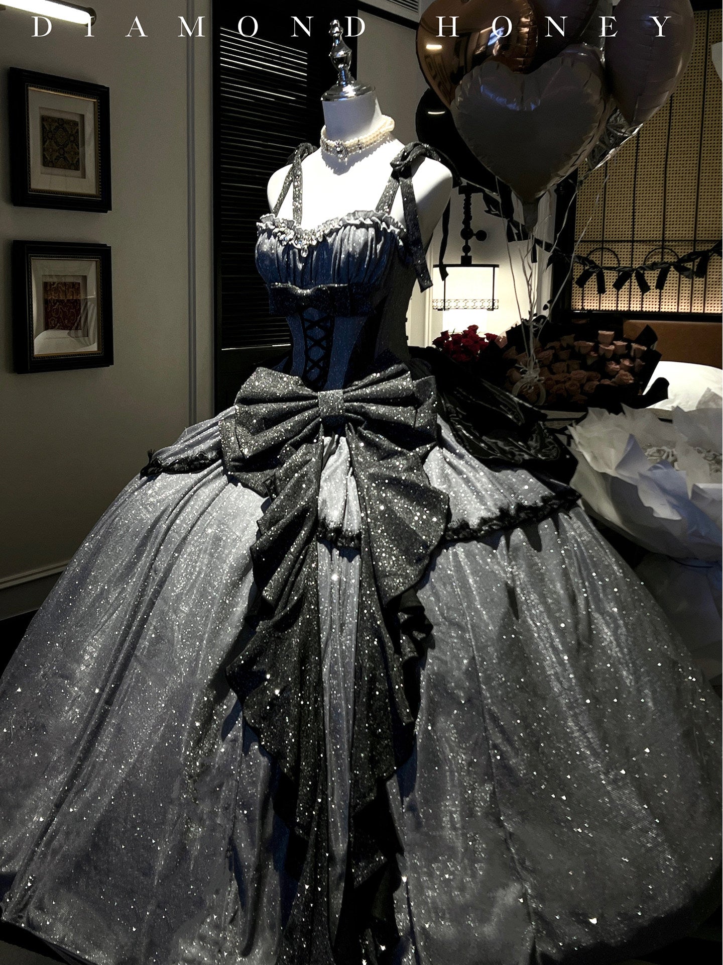 Winter Long Birthday Adult Evening Dress