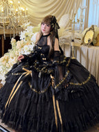 Full style Final [Obsidian Dinner] Gothic Dress Birthday Coming-of-Age Ceremony Evening Dress Long Dress