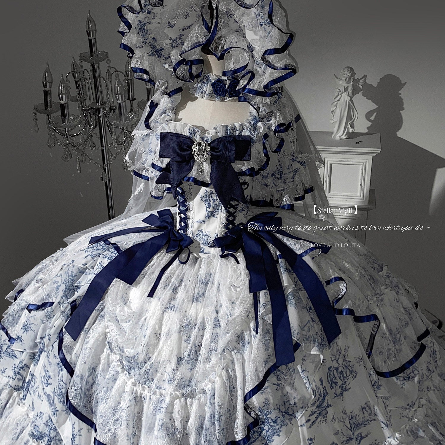 sleepless lolita rain fall celadon sp spring and summer short sleeve fishbone original bridal dress