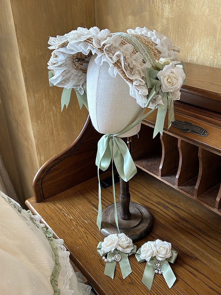 Peach White Tea Elegant Lily of the Valley Lolita OP Dress