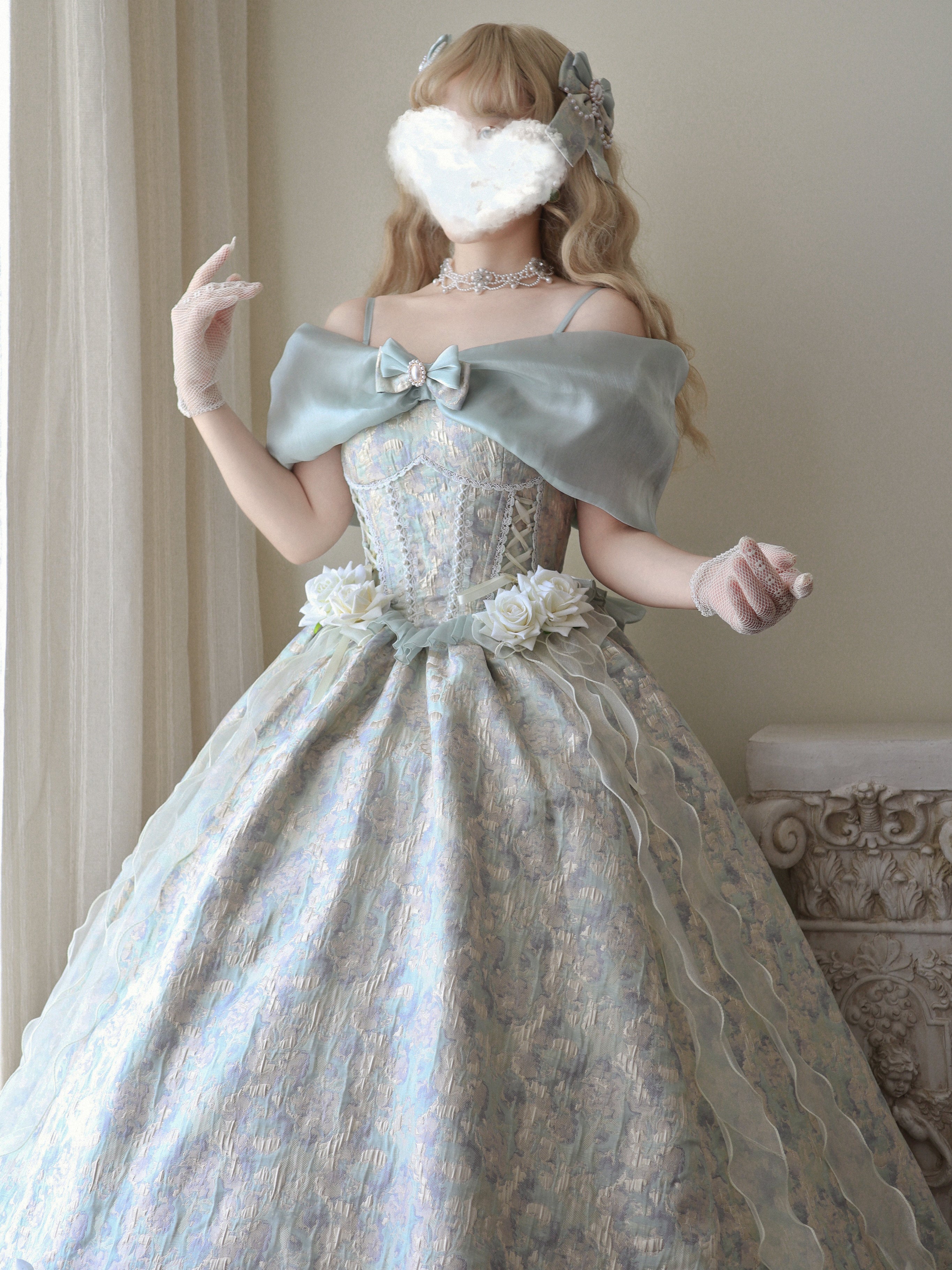 Grape Jelly Exquisite jacquard fabric princess dress dress