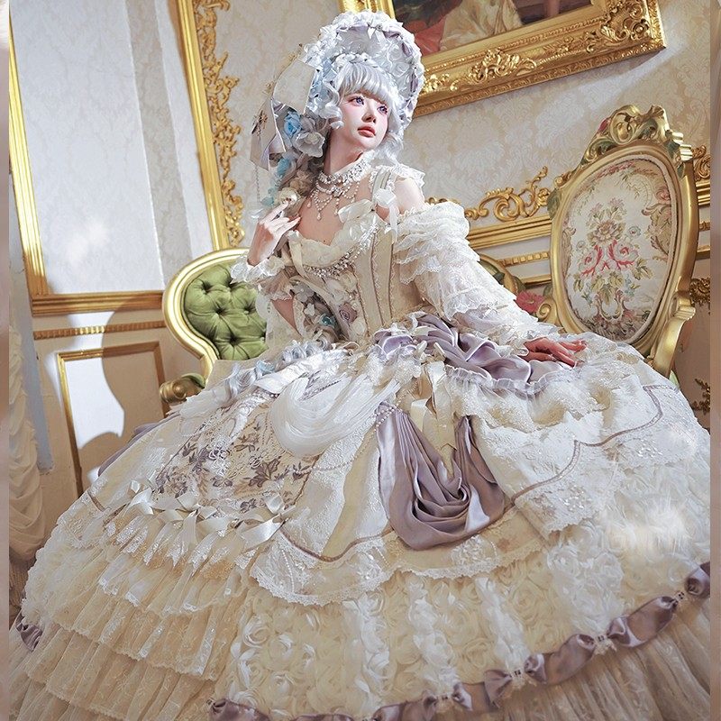 Spot drop 3rd anniversary star and moon praise long Lolita dress bridal dress Maya original
