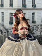 Full [Snow Daughter] Princess Coming-of-Age Ceremony Fairy Tale Birthday Theme Atmosphere Dress Long Dress