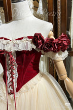 Moonlight poetry antique ballet series rose will vintage red velvet ballet lolita