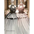 gradient glitter pink rich family daughter style